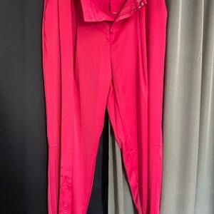 Vibrant High Waisted Satin Trouser